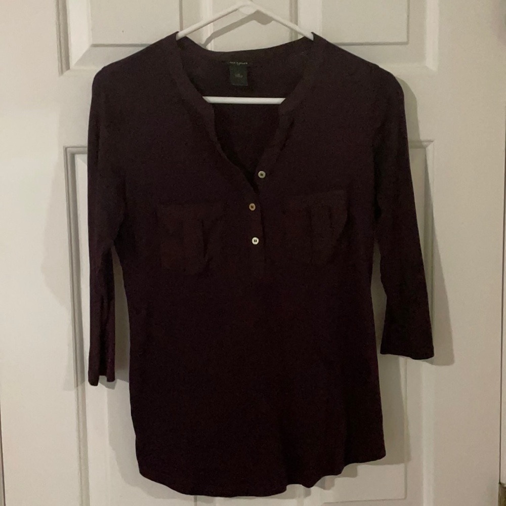 Plum Ann Taylor 3/4 Top